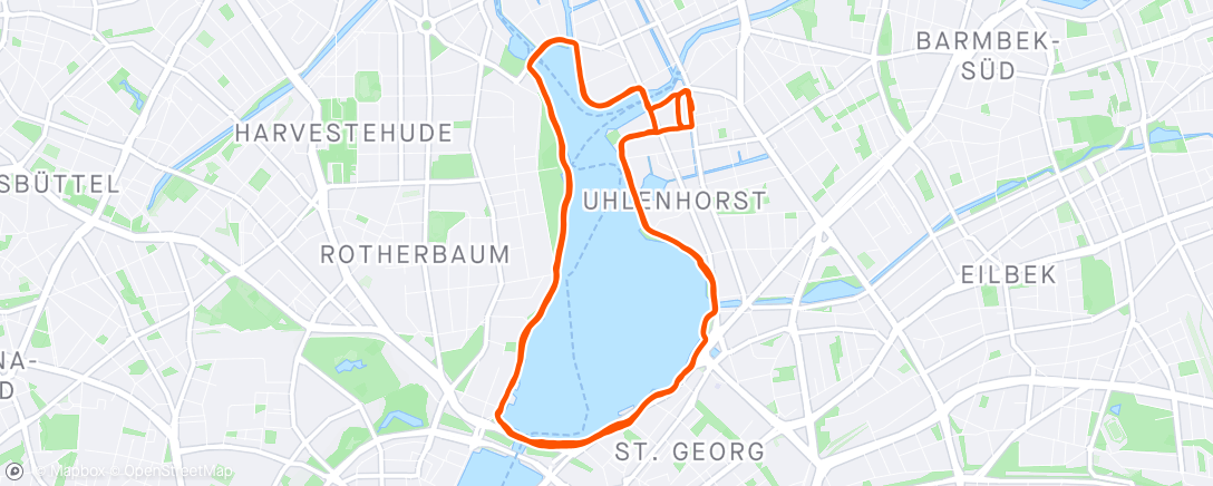 Mapa de la actividad, Run / Hamburg