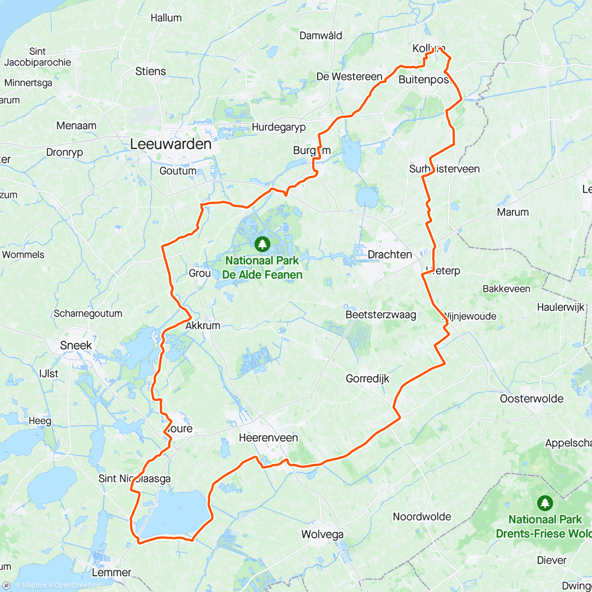 Map of the activity, Tsjûkemar rond