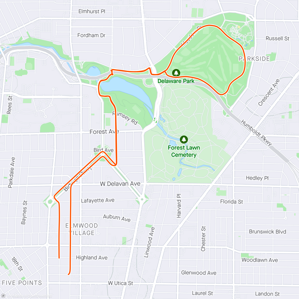 Map of the activity, Father-Daughter ride.  Suns out, snow is melting.🫠