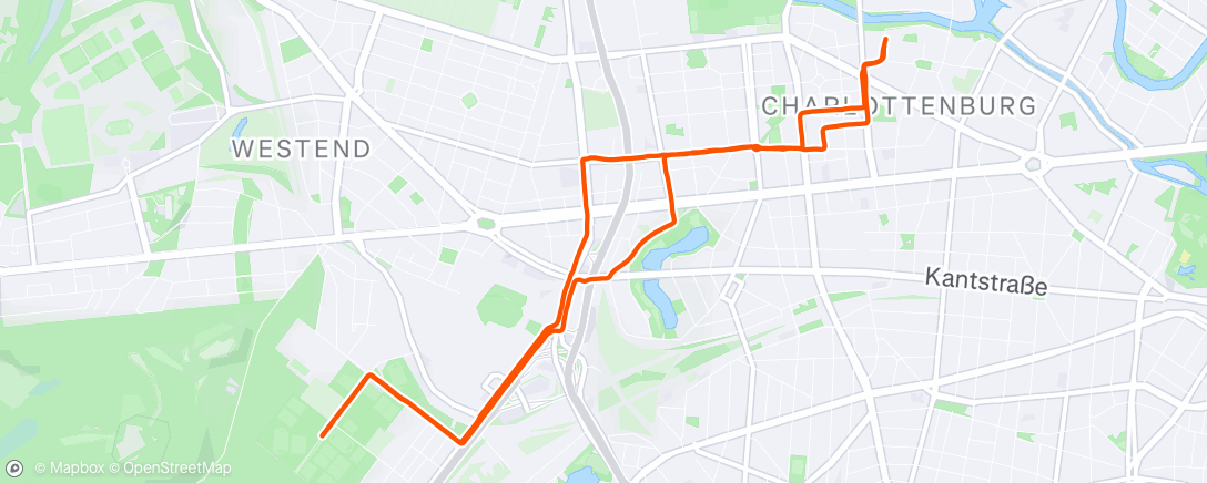 Map of the activity, Evening Ride