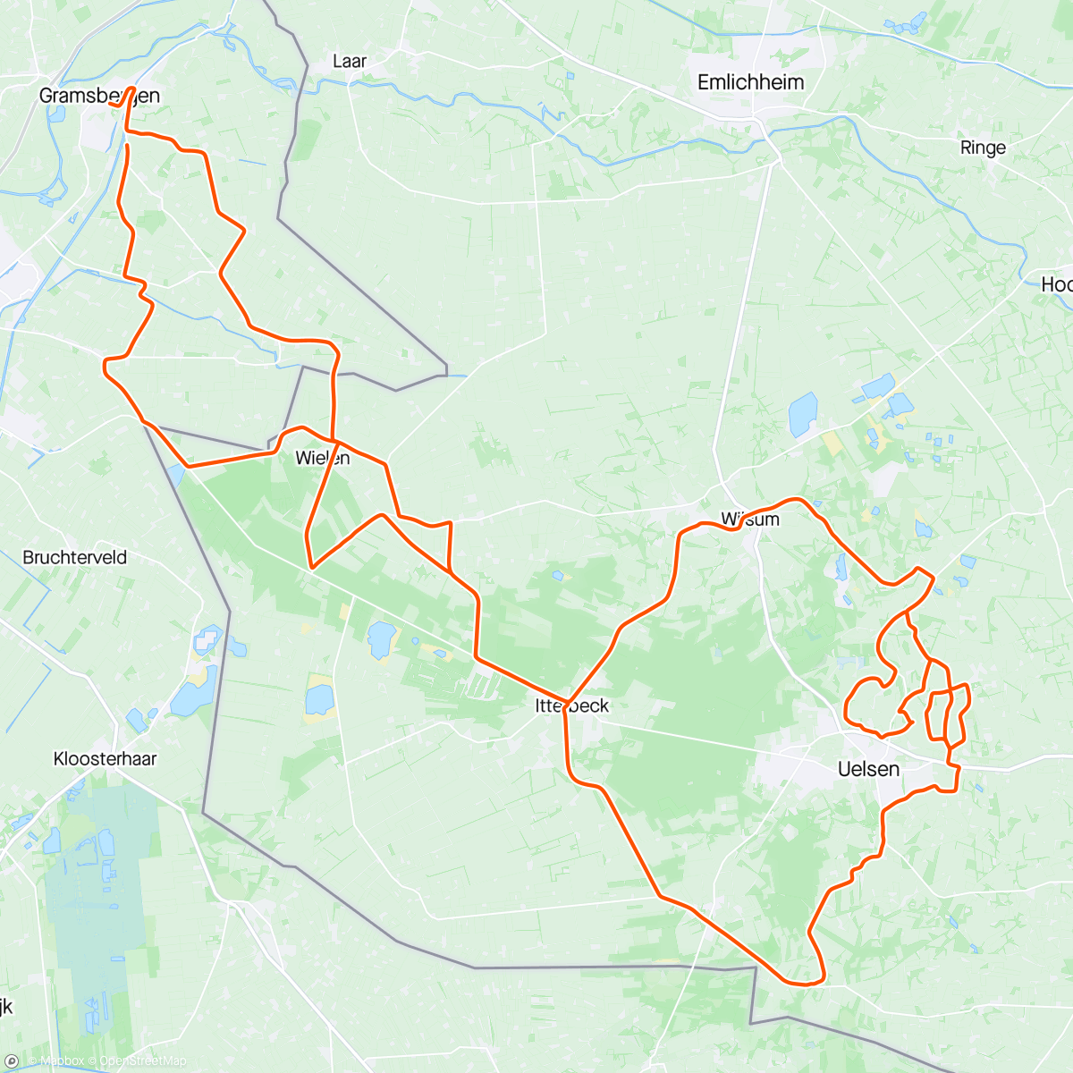 Map of the activity, Gölenkamp, Hezingen rondje