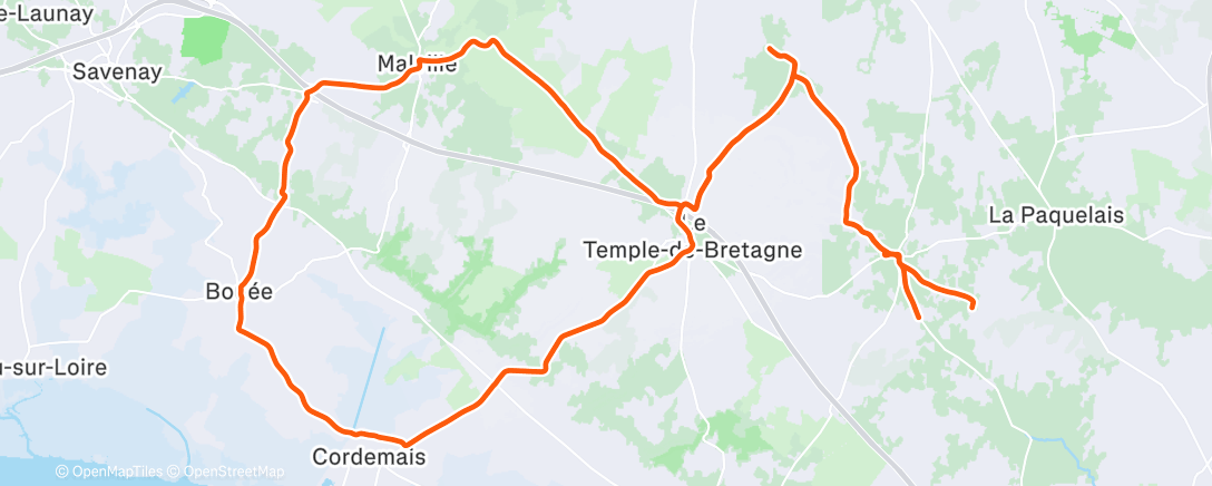 Mapa de la actividad (Sortie vélo le midi)