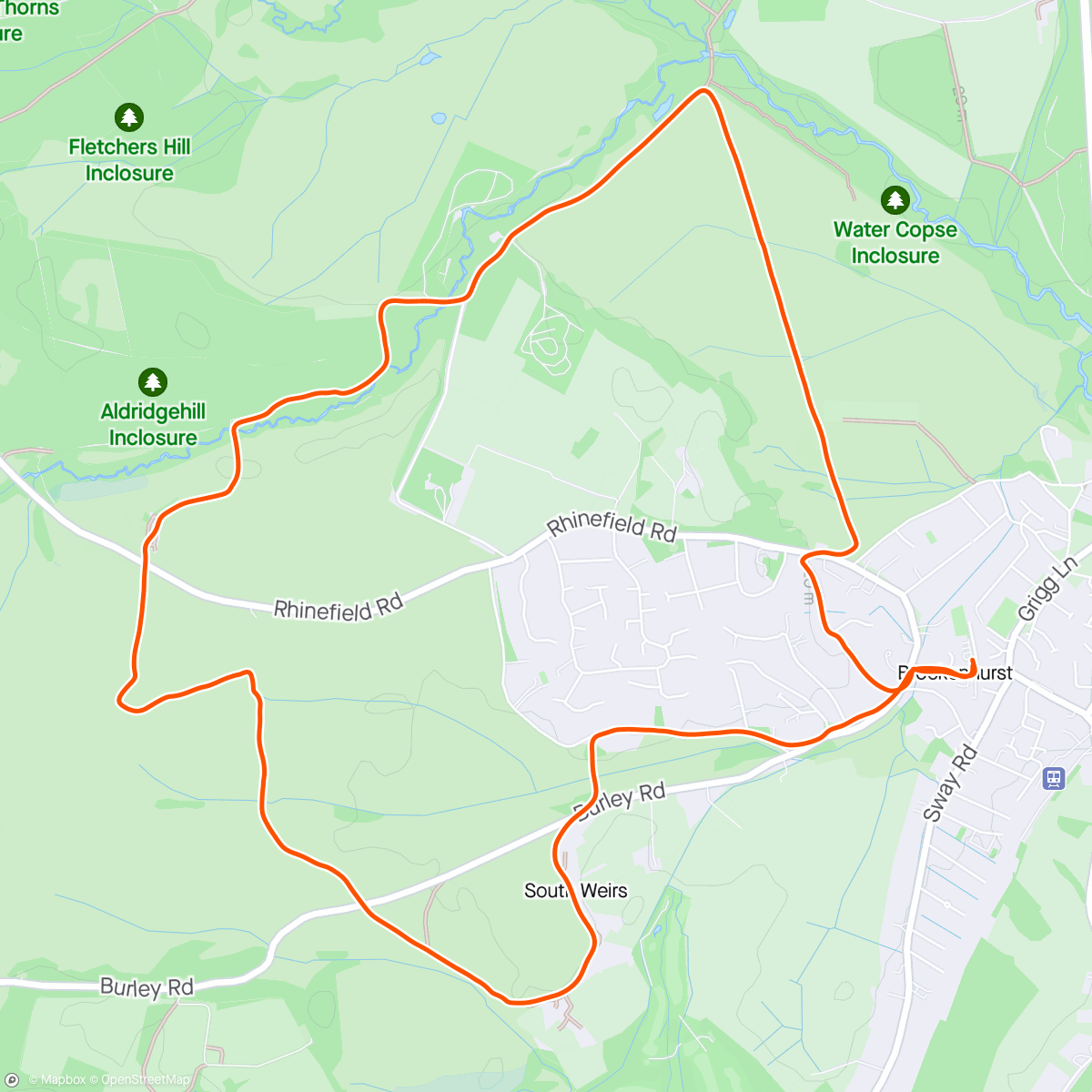 Map of the activity, New Forest Trail Run