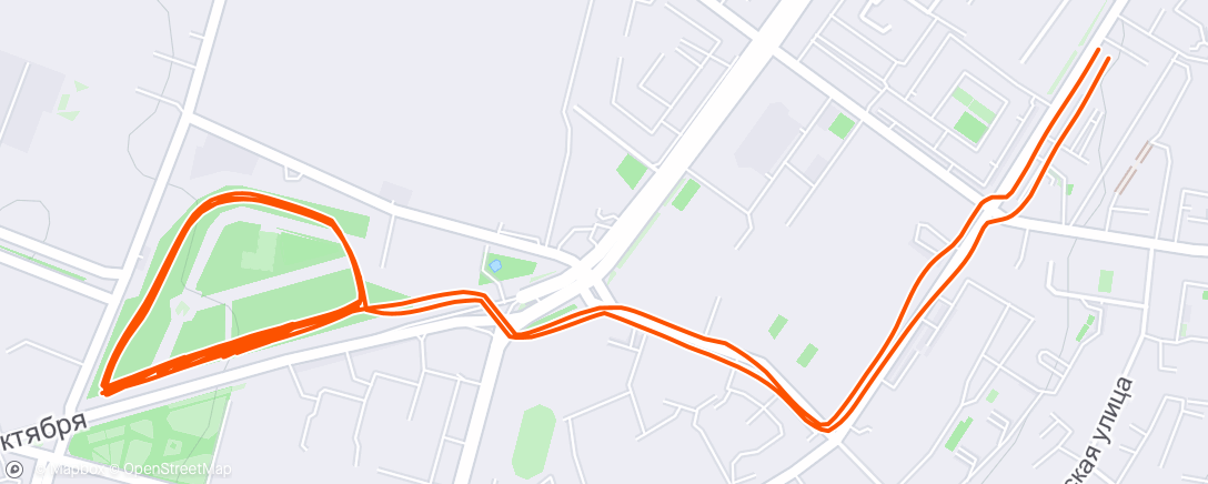 Map of the activity, Morning Run