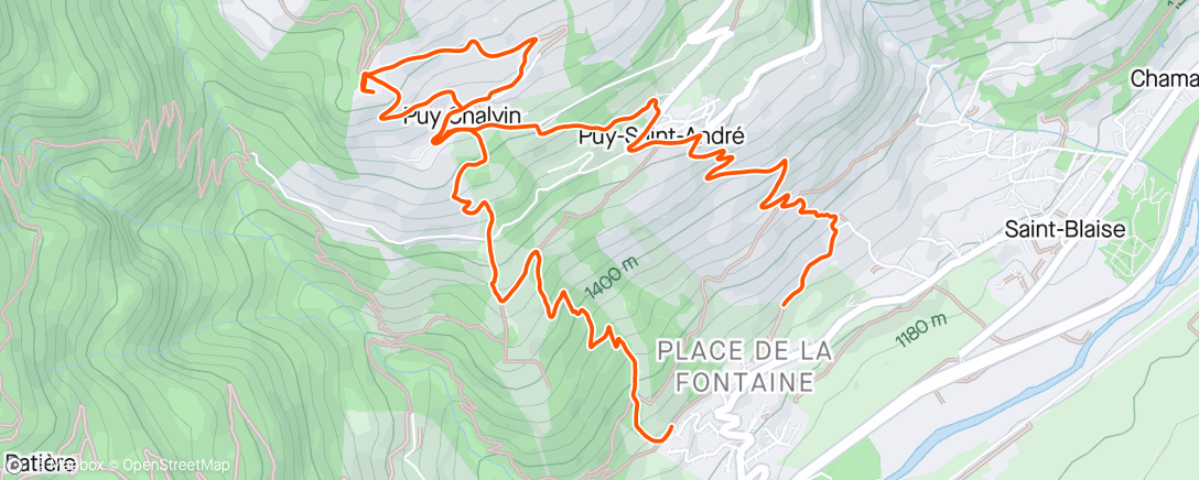 Map of the activity, Dré dans le pentu briançonnais 🏃🏼⛰️