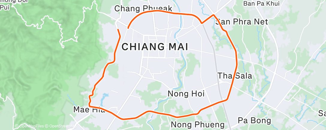 Map of the activity, Late Afternoon Ride