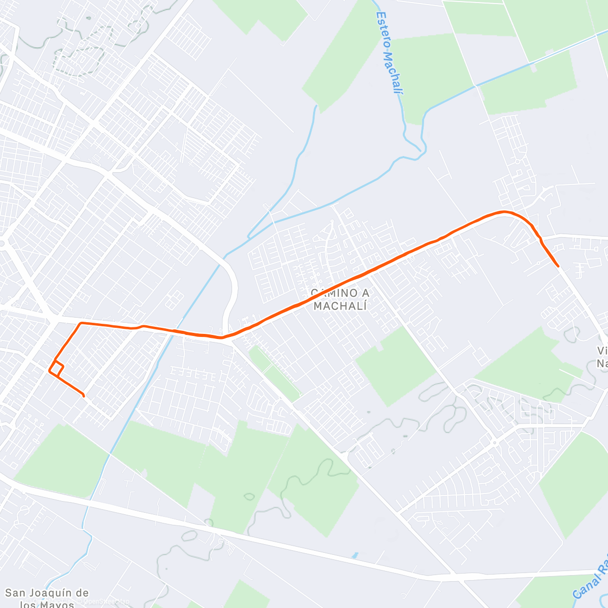 Map of the activity, Night Run