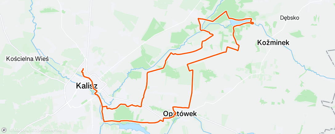 Map of the activity, Lunch Ride