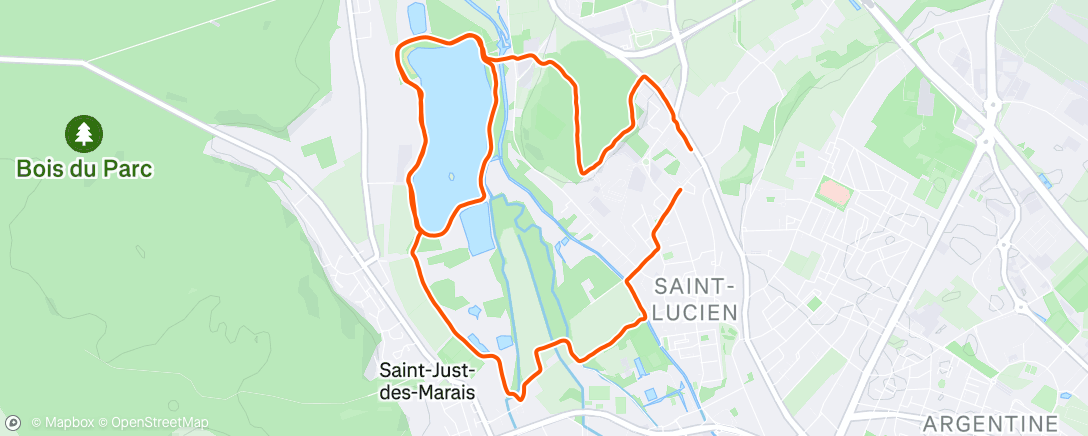 Map of the activity, Morning Trail Run