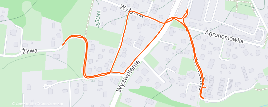 Map of the activity, Evening Walk