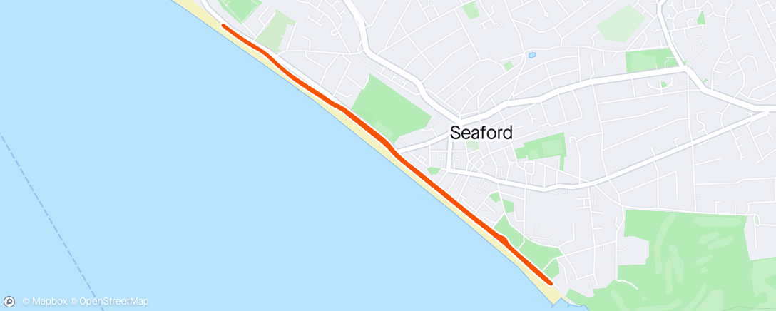 Map of the activity, Seaford Beach Parkrun
