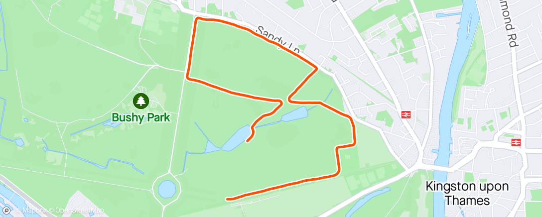 Map of the activity, ParkRun with Oliver and Sammy 🐶