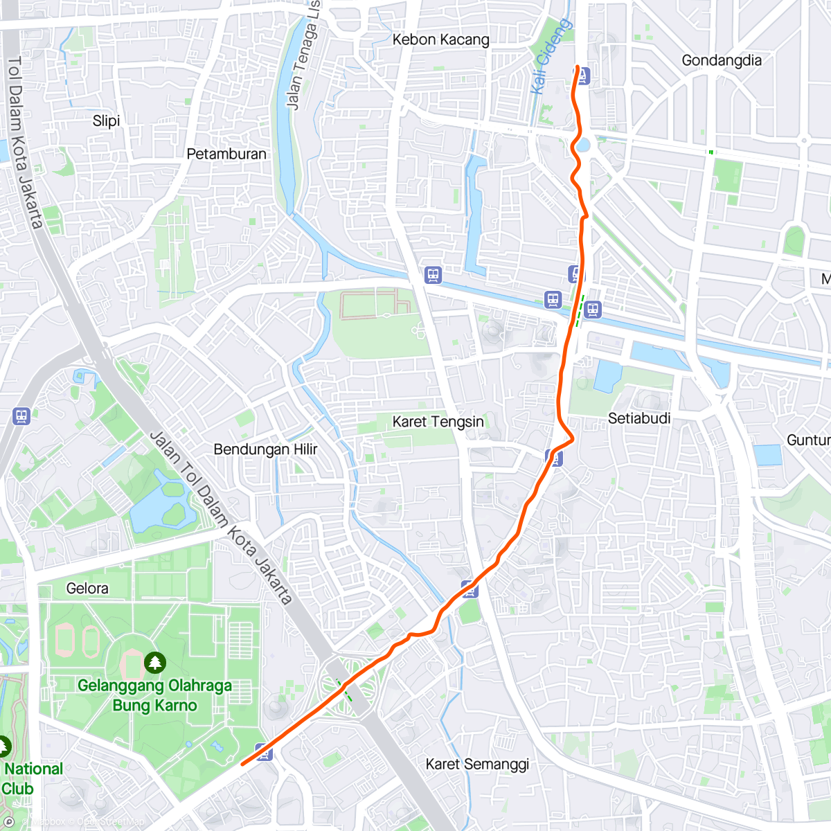 Map of the activity, Semoga istiqomah Run
