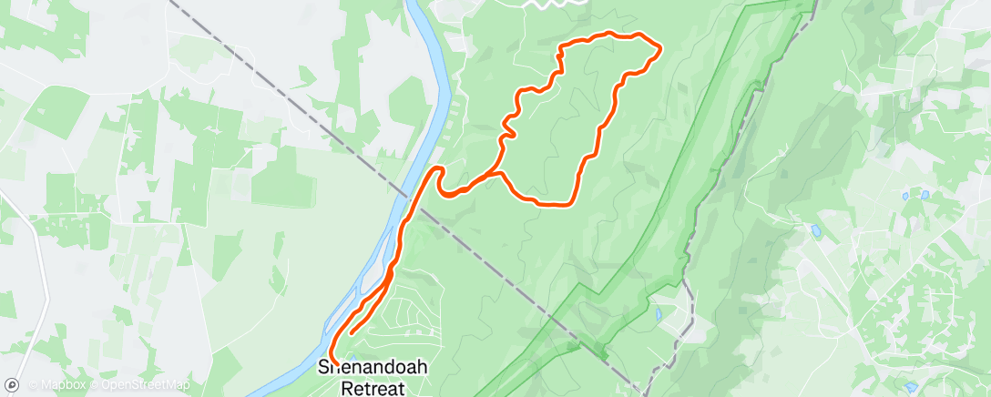 Map of the activity, Afternoon Mountain Bike Ride