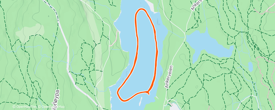 Map of the activity, Sognsvann rundt og rundt ⛸️