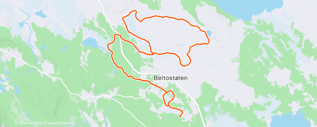 Map of the activity, Skitur på fjellet