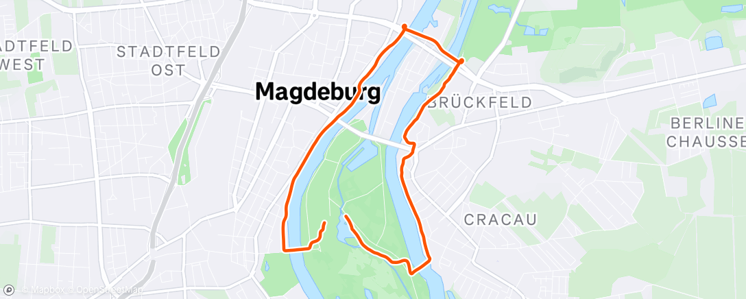 Map of the activity, Lauf am Morgen