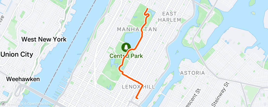 Map of the activity, Central Park