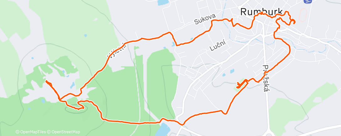 Map of the activity, Afternoon Walk