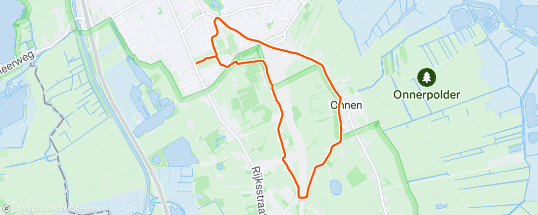 Map of the activity, Fartlek