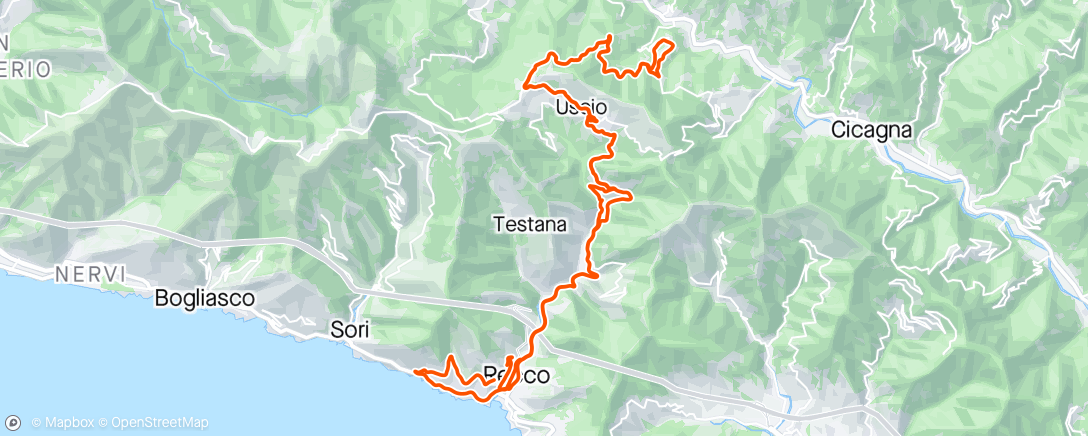 Map of the activity, Day 2: Colle Caprile-Cassanesi-Chiapparino con Papi