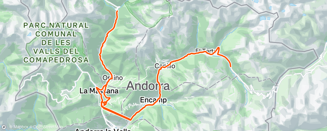 Map of the activity, pre gym TT