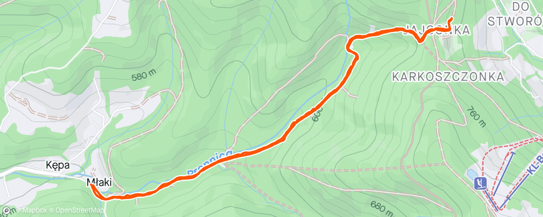 Map of the activity, Lunch Ride