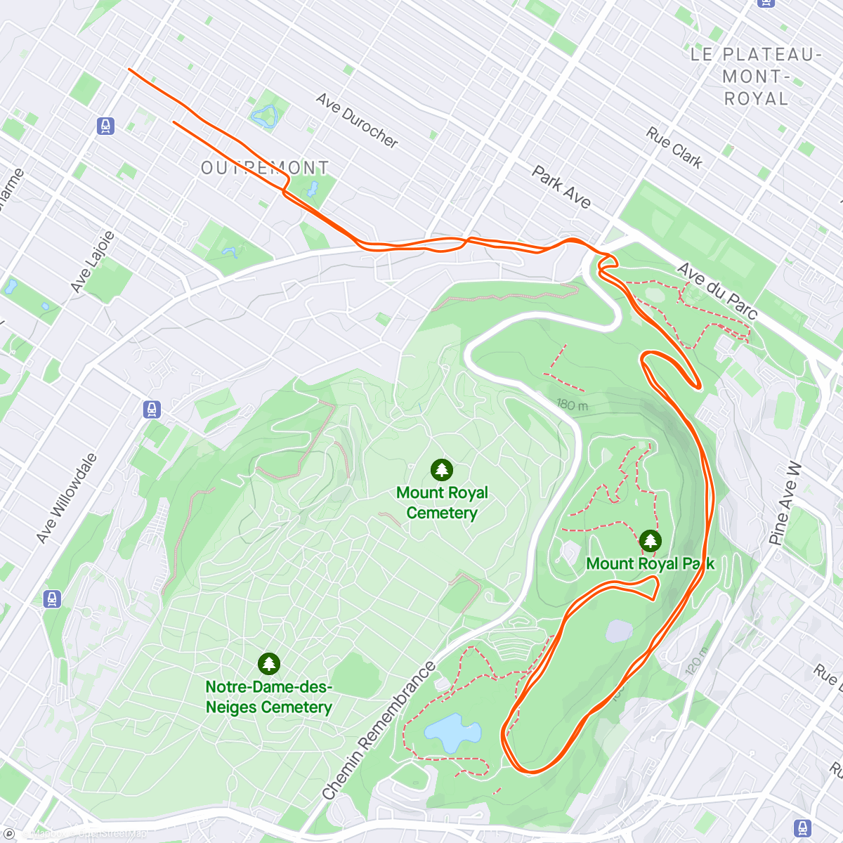 Map of the activity, La Montagne run 🌇🏃