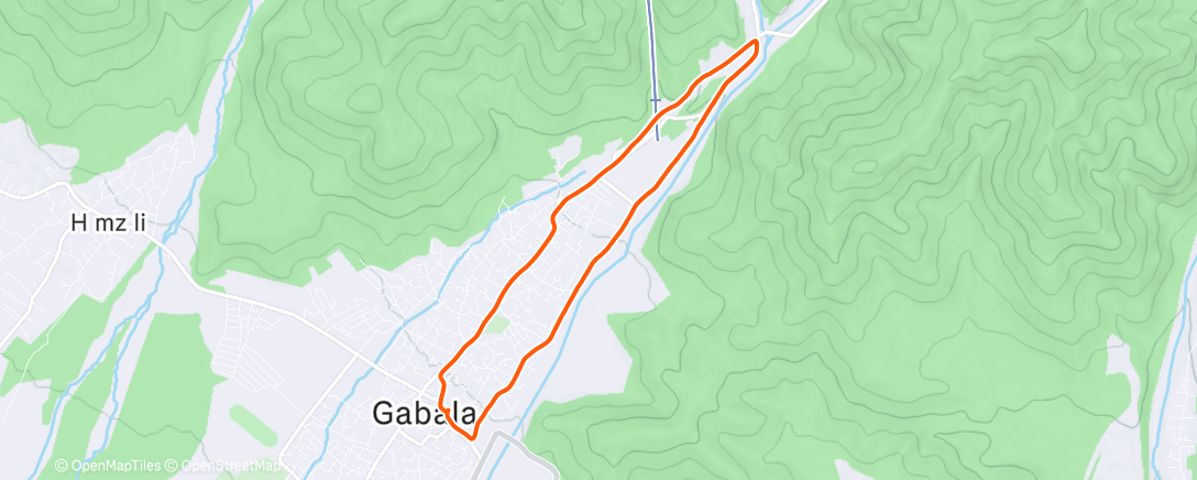 Map of the activity, Утренний забег