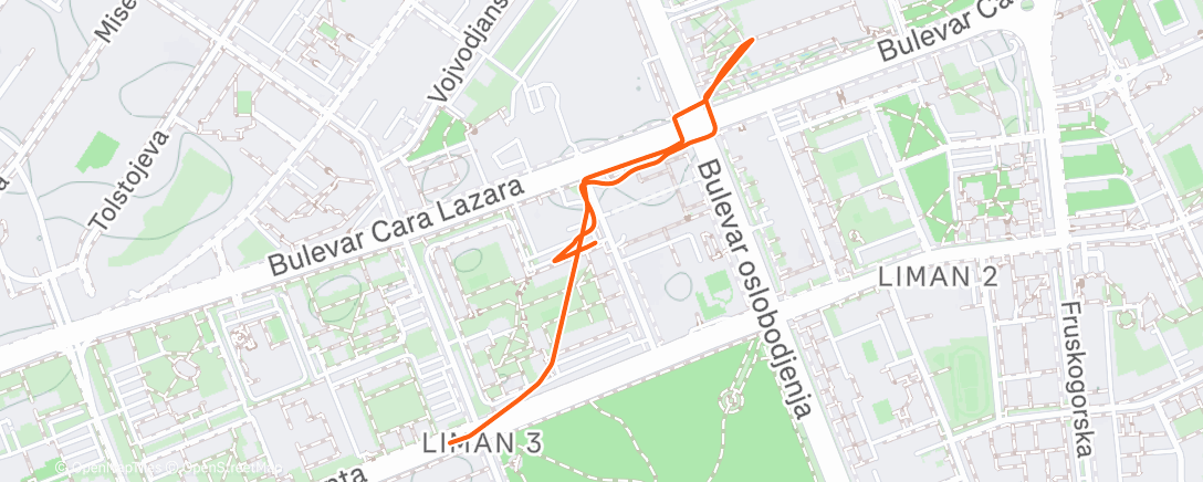 Map of the activity, Afternoon Walk
