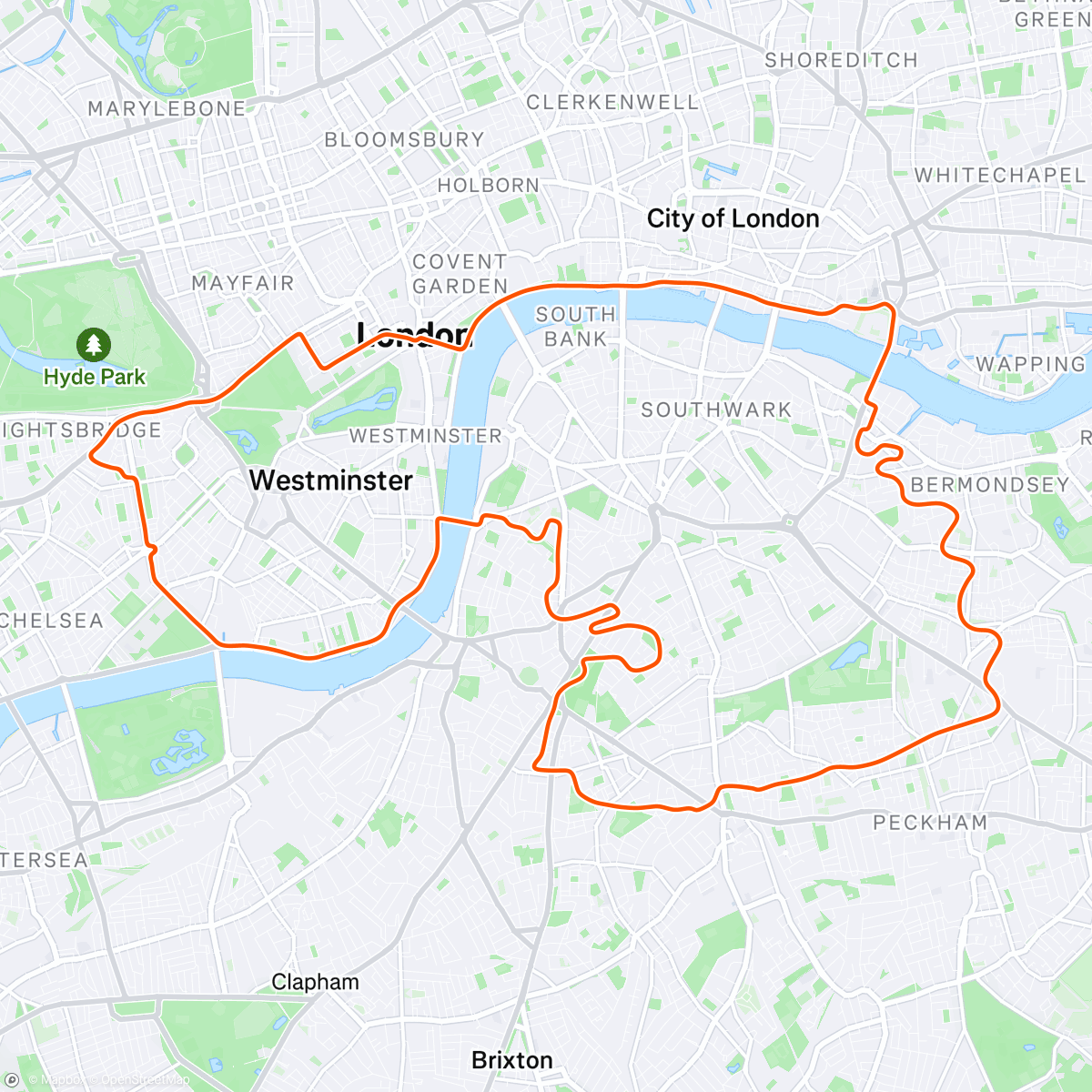 Map of the activity, Zwift - The Gorby in London