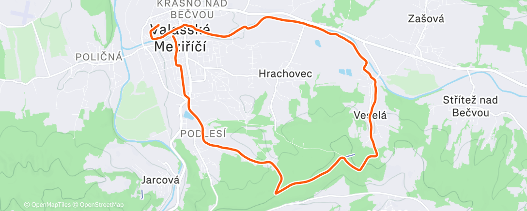 Map of the activity, Morning Run