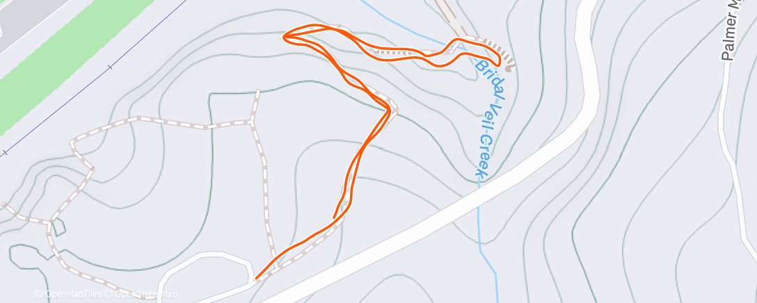 Map of the activity, Bridal Vail