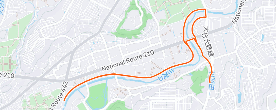 Карта физической активности (朝のランニング)