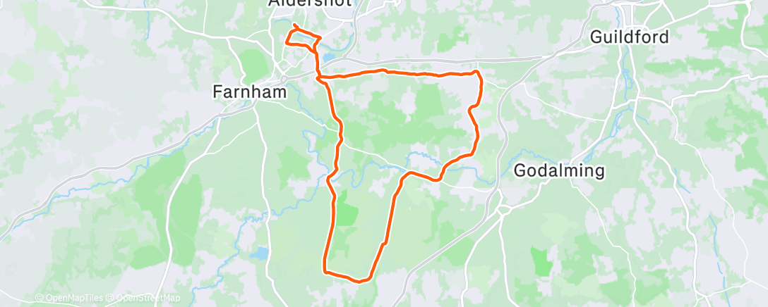 Map of the activity, Afternoon Ride