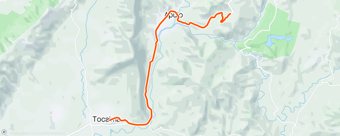 Map of the activity, Vuelta ciclista a la hora del almuerzo