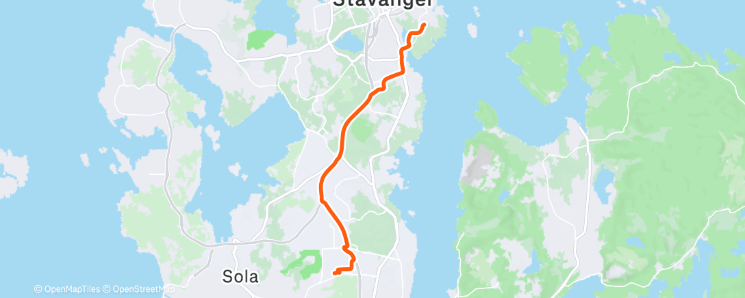 Map of the activity, Afternoon Ride
