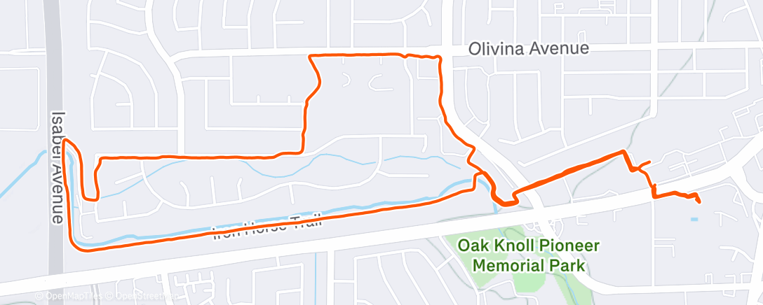 Map of the activity, Afternoon Walk