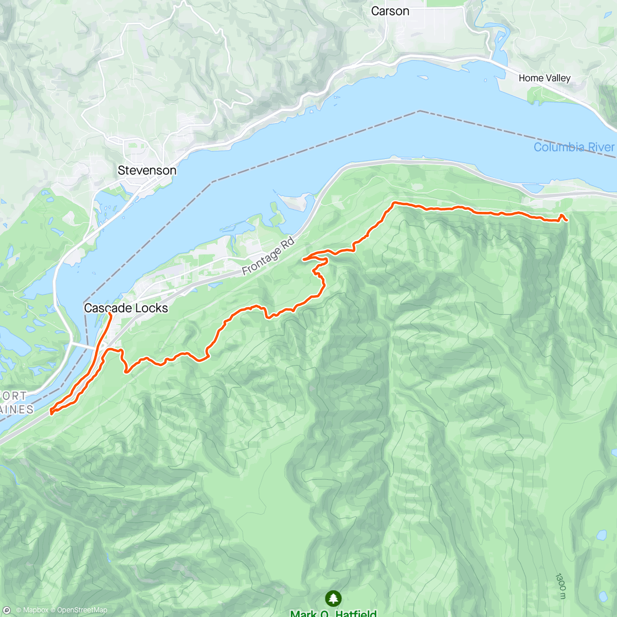 Map of the activity, LFGorge - Pacing duties to the finish.