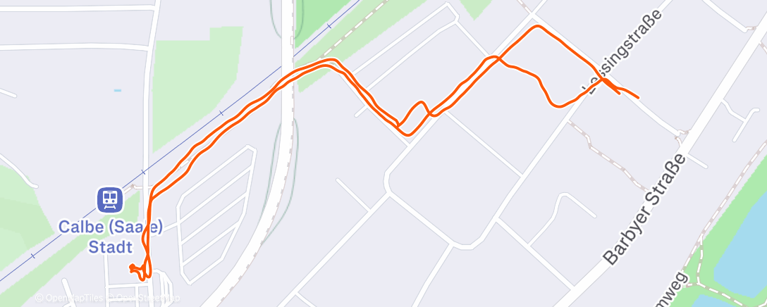 Map of the activity, Lauf am Morgen