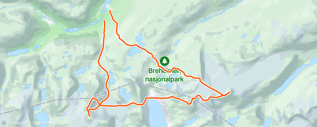 Mapa de la actividad, Tour de Breheimen v.Sota Sæter