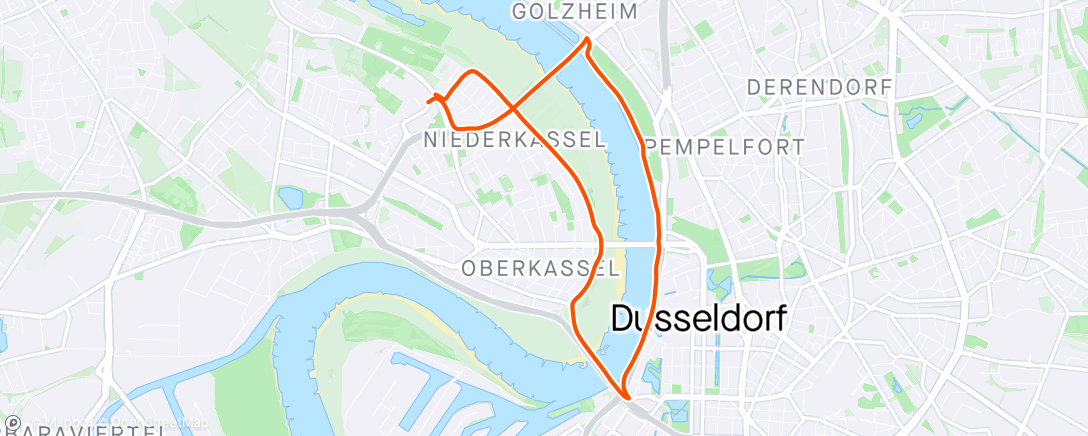 Map of the activity, DüsseldorfRun