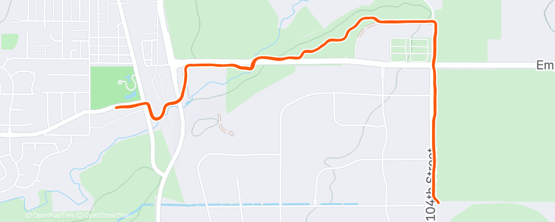 Map of the activity, Lunch Run