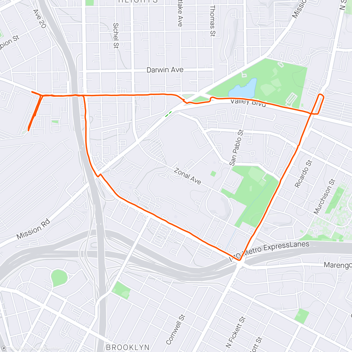 Map of the activity, Mikkeller Run Club LA - May the 4th be with you