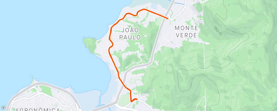 Map of the activity, Morning Run - Treino 1 / Semana 3 Ciclo 21km. - 50’ Z1* Terreno Variado.