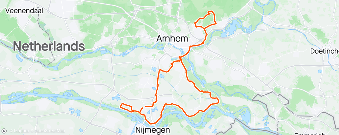 Map of the activity, Rondje(s) fietsen