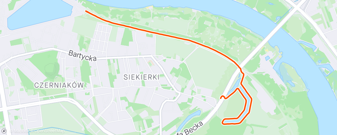 Map of the activity, Afternoon Run pies mnie ugryzł