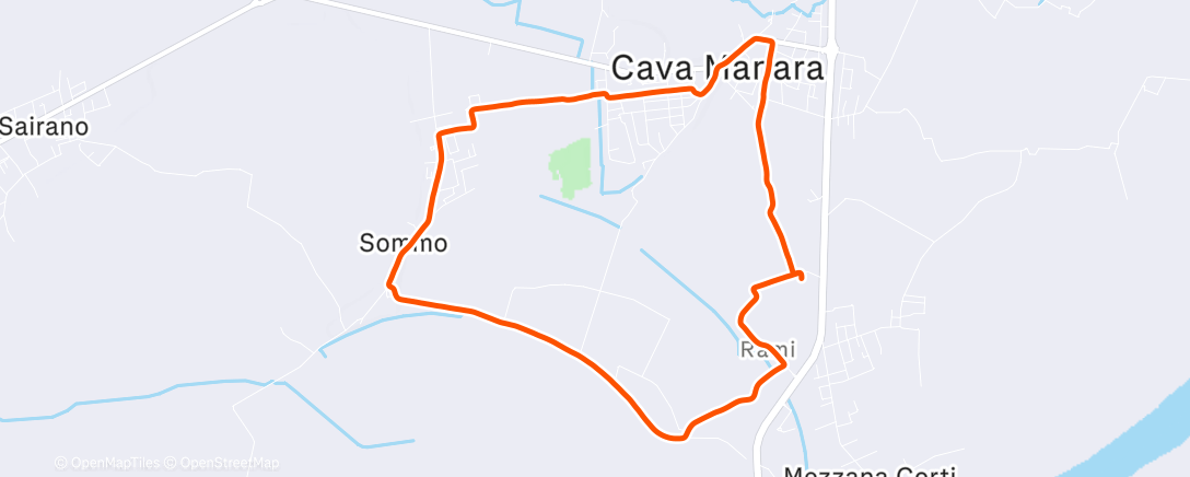 Map of the activity, Morning Run