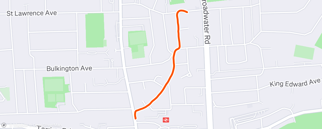 Map of the activity, Afternoon Run