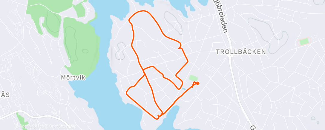 Map of the activity, Afternoon Walk